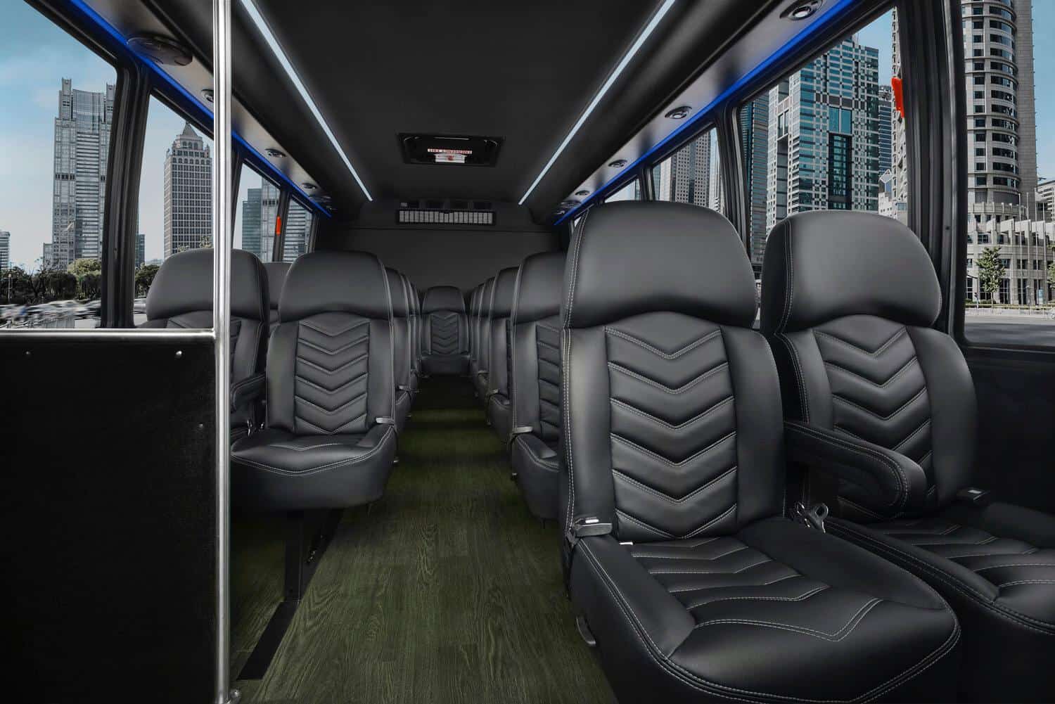 Corporate Shuttle Bus Interior