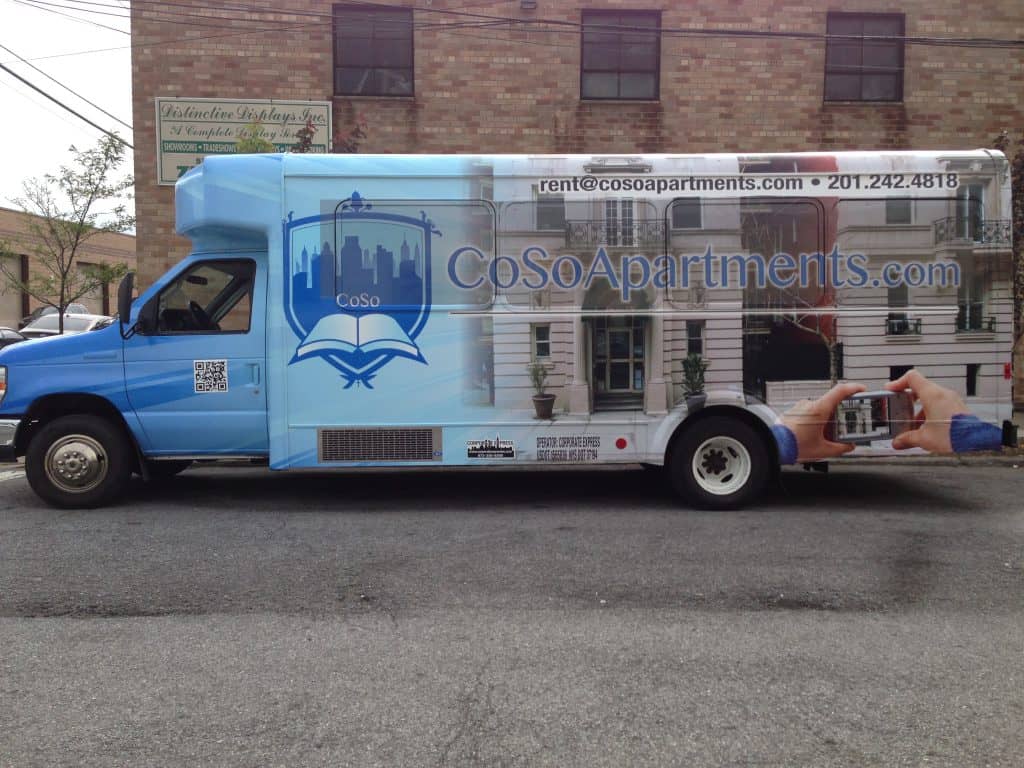 Corporate Shuttle Service - Wrapped Vehicle