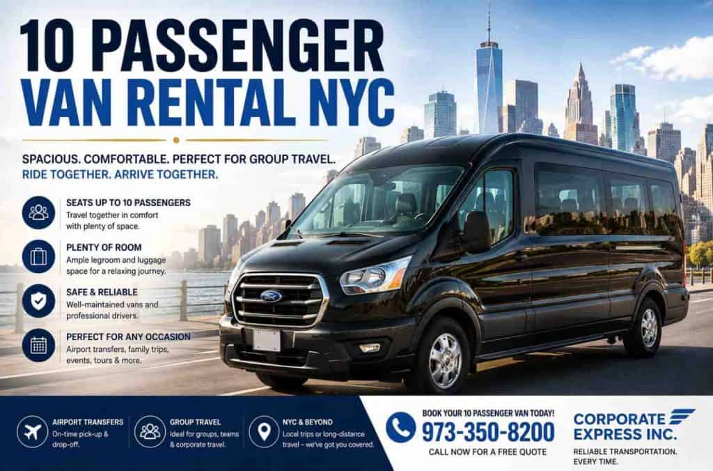 10 Passenger Van Rental NYC
