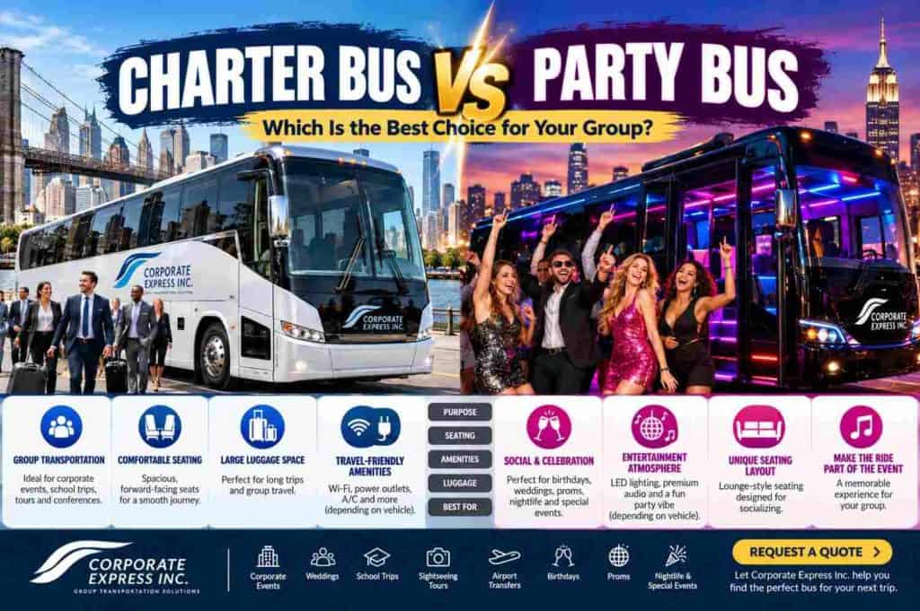 Charter Bus VS Party Bus